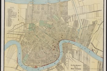 Antique map of the city of New Orleans