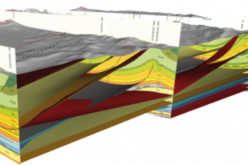 3D model of subsurface stratigraphy
