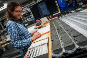 Halberstadt analyzing marine sediment cores