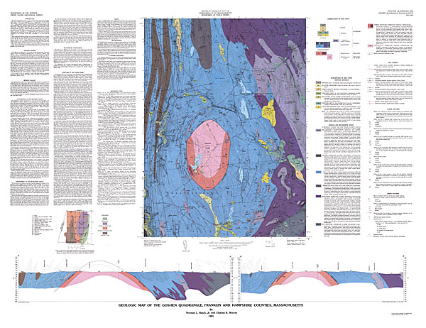 Geologic map of the Goshen Quadrangle, Franklin and Hampshire Counties, Massachusetts