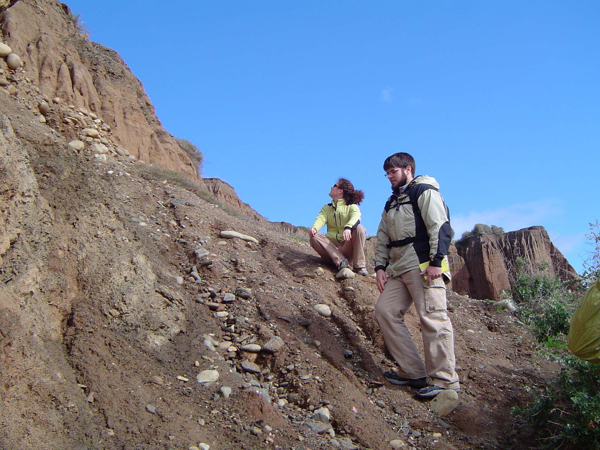 Laura and Scott examining the Fault Line