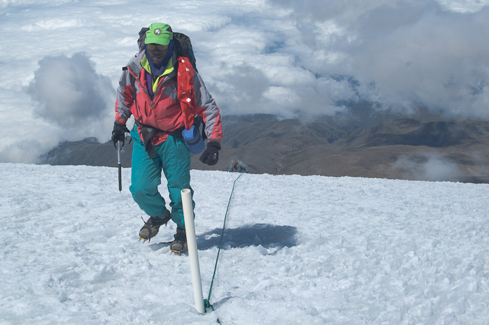 Emmanuel Mtui on the Northern Ice Field, September 2008