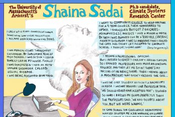 Illustrated comic featuring PhD Student Shaina Sadai