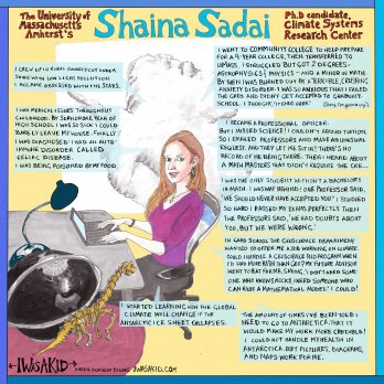 Illustrated comic featuring PhD Student Shaina Sadai