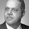 Black-and-white portrait of William "Bill" Bromery, former chancellor of U-Mass Amherst and geoscientist
